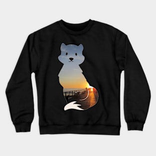 Beach sunset fox pattern - Seascape Crewneck Sweatshirt